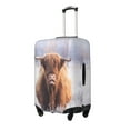 thumbnail image 2 of Qekee Yak Elastic Luggage Cover, Double-sided Print, Invisible Zipper, for Travel, Business, Daily - Medium, 2 of 9