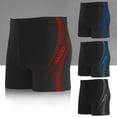 thumbnail image 3 of Men\\\'s swimming trunks beach shorts swim boxer trunks with drawstring lined, 3 of 6