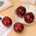 thumbnail image 4 of Mictong simulation fruit apple, realistic red apple, home decoration, still life kitchen decoration, kitchen photography props, home window Christmas decoration, red, 12 pieces, 4 of 4