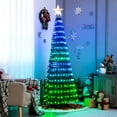 thumbnail image 3 of Gymax 6FT Retractable Smart Celebration Christmas Tree Pop-Up Decor w/ 282 LED Lights, 3 of 10