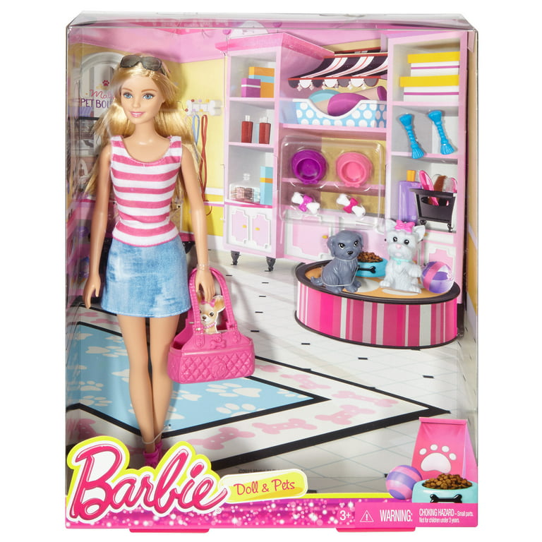 videnskabelig sne hvid Intakt Mattel Inc Djr56 Barbie Pet Set - Walmart.com