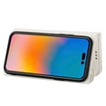 thumbnail image 6 of Nalacover for iPhone 14 Pro Wallet Case,360 Protection PU Leather and Soft TPU Magnetic Flip Folding Kickstand Card Slots Zipper Pocket Shockproof Cover with Crossbody Shoulder Strap.White, 6 of 14