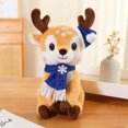 thumbnail image 1 of Deer Doll Toy With Scarf, Adorable Fawn Doll, Festive Gift For Children, Best Seller Christmas Ornament, Collectible Figurine, Foldable Design, Soft Fabric Materials, For Bedroom Decor, 1 of 9