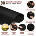 thumbnail image 3 of ELW Grass Fed Leather 8-10 oz. 3-4mm Heavy Duty Pre-Cut 6-8 SQ FT Black Full Grain Cowhide for Tooling, Carving, Holsters, Belts, Bags, Boots, Shoes, Cases, Repair, Knife Sheaths, Furniture, 3 of 7