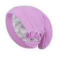 thumbnail image 2 of Satin Lined Bonnet for Sleeping for Women Men | Adjustable Slouchy Beanie Hat Night Sleep Cap, Hair Wrap for Curly Natural Hair, 2 of 3