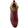 thumbnail image 4 of Journee Womens Ellis Inside Zip Stacked Heel Booties, Widths Available, 4 of 9