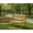 Natural, variant on 2-Person Outdoor Wooden Garden Bench, Slatted Patio Loveseat with Ergonomic Curved Backrest & Wide Armrests, Solid Wood Porch Furniture for Balcony, Yard & Deck