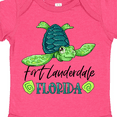 thumbnail image 4 of Inktastic Fort Lauderdale, Florida Happy Sea Turtle Boys or Girls Baby Bodysuit, 4 of 5