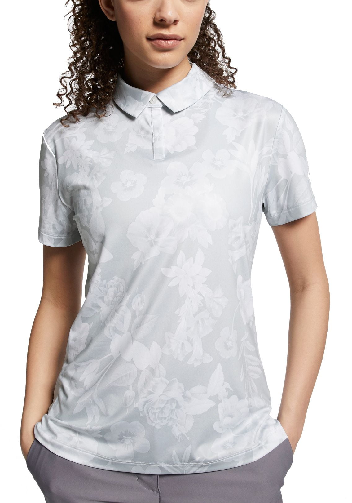 nike golf polo floral