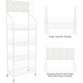 4Tier Metal Wire Storage Shelf Display Rack with Wheels, Retail