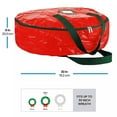 thumbnail image 4 of Sac de Rangement pour Couronne de Mode, Sac de Rangement Portable Anti-Salissures pour Guirlande de Noël pour Extérieur (Rouge, 60 x 18cm), 4 of 5