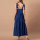 thumbnail image 3 of Vestido con tirantes y cuello en V, cintura delgada, dobladillo grande, tela de lunares redondos para verano, 3 of 5