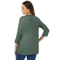 thumbnail image 2 of Woman Within Plus Size Perfect Three-Quarter Sleeve V-Neck Tee (Petite Available), 2 of 6
