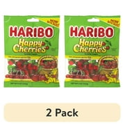 (2 pack) Haribo Happy Cherries Gummi Candies, 5 Oz.