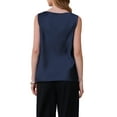 thumbnail image 3 of INSPIRE CHIC Women's Sleeveless Satin Cowl Neck Casual Office Dressy Tank Top S Navy Blue, 3 of 5