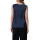 thumbnail image 3 of TOP SIN MANGAS DE SATÉN CON CUELLO DRAPEADO PARA MUJERES INSPIRE CHIC XL AZUL MARINO, 3 of 5
