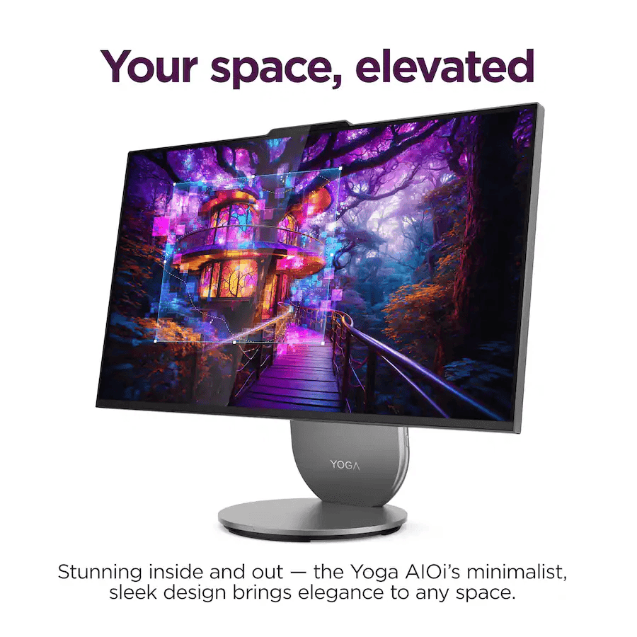 Lenovo Yoga AIO Premium All-in-One Desktop, 27" QHD 120Hz, Intel Core Ultra 7 255H, 16GB RAM, 1TB SSD, Windows 11 Home