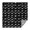 Dog Silhouette Black, variant on Dog Paw Print and Bone Gray Pattern Square Tablecloth, Waterproof Wipeable Spillproof Washable Table Cover for Home Kitchen Party and Daily Decor 60"x60"