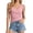 Pink, variant on Krdevn Women Solid Sleeveless V Neck Wrap Tank Top Casual Slim Fit Daily Summer Blouse,Black