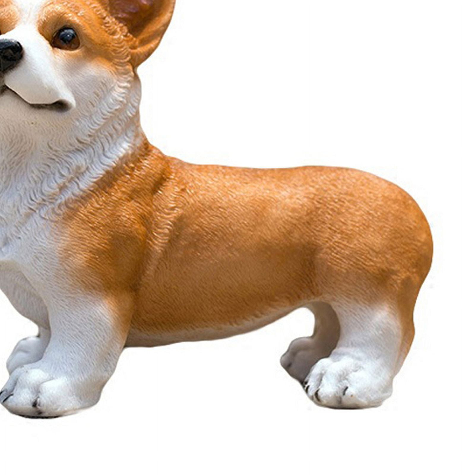 Resin Corgi Statue,Dog Statue Vivid Cute Dog Decor Resin Dog
