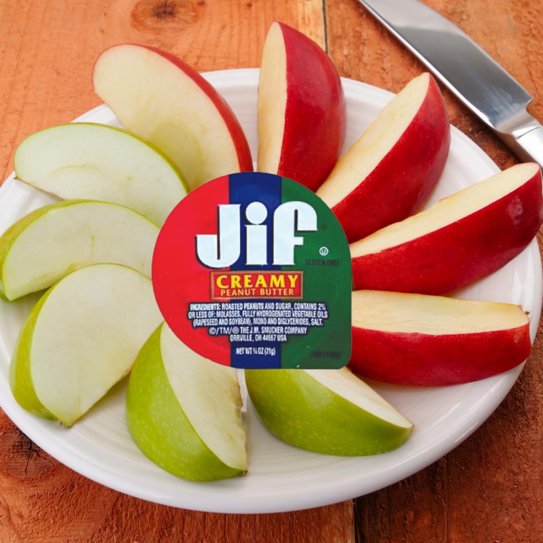 Jif Creamy Peanut Butter To Go Cups, Snack Size (Pack of 36) | Portion Control, Single Serve Portable Cup