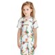 thumbnail image 5 of Balery Pretty Floral With Leaves Conjunto de Pijama Infantil de Manga Corta con Estampado – Ropa de Dormir de Algodón Suave-Large, 5 of 5