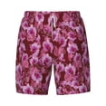 thumbnail image 4 of Lsque Mens Swim Trunks Orchids Flowers Pattern - Bathing Suit Compression Liner - Beach Swim Shorts Swimwear - (S-3XL) - Stretch Quick Dry -Large, 4 of 9
