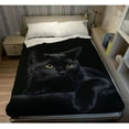 thumbnail image 4 of 50"x60" Blanket Soft Fluffy Flannel Fleece Throw Black Cat, 4 of 6