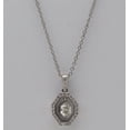thumbnail image 3 of 18k White Gold Radiant Cut Vintage Halo Diamond Pendant (0.5 Ct,H Color,VS Clarity), 3 of 4