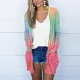 thumbnail image 3 of QUYUON Open Front Cardigan Deals Long Sleeve Cardigan with Pockets for Women Oversized Cardigans Women Plus Size Pockets Cardigan Jacket Style Q-3127 Fall Cardigan Sweater Outerwear Coat Pink S, 3 of 5