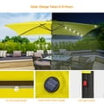 thumbnail image 6 of Sonerlic 10x 6.5ft LED Outdoor Patio Rectangular Market Table Umbrella with Steel Frame for Yard, Poolside and Deck,Yellow, 6 of 7