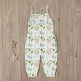 thumbnail image 5 of Penkiiy Toddler Kids Boys Girls Summer Easter Fashion Cute Flowers Print Suspenders Romper Jumpsuit Baby Sleep and Play Pajamas 5 Years Multicolor 2023 Summer Deal, 5 of 8