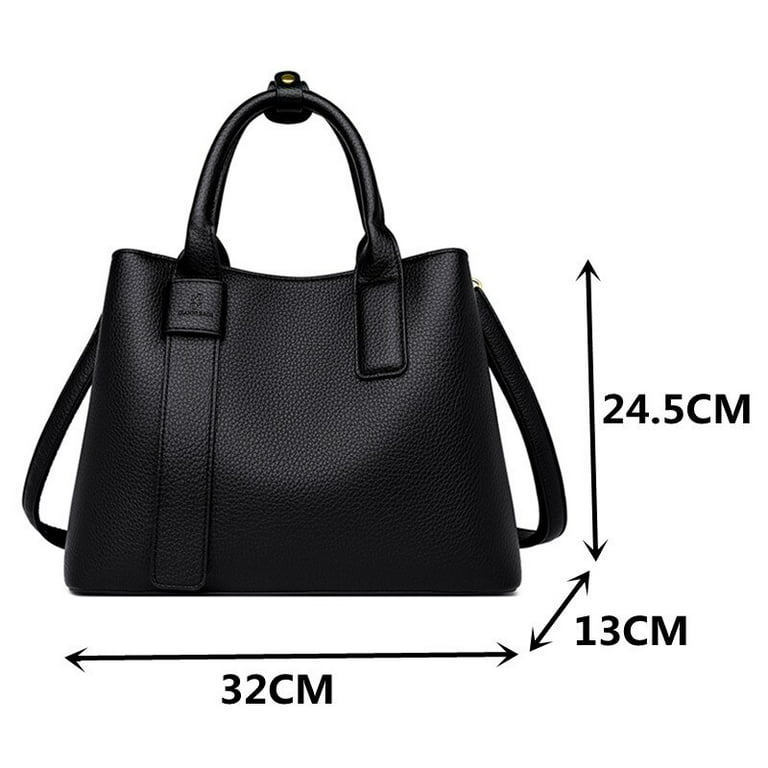 Cocopeaunt Womens Classic Black Shoulder Bags Luxury Top Layer Cowhide Crossbody Bag Trend All Match Handbag Lady New Casual Messenger Bag, Adult