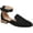 Black, variant on Journee Womens Loreta Buckle Square Toe Loafer Flats, Widths Available