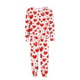 thumbnail image 4 of Censtreet Plus Size Women's Heart Printed Pajamas Sets 2 Piece Long Sleeve Pj Sleepwear Soft Comfy Tops and Pants XL-5XL, 4 of 6