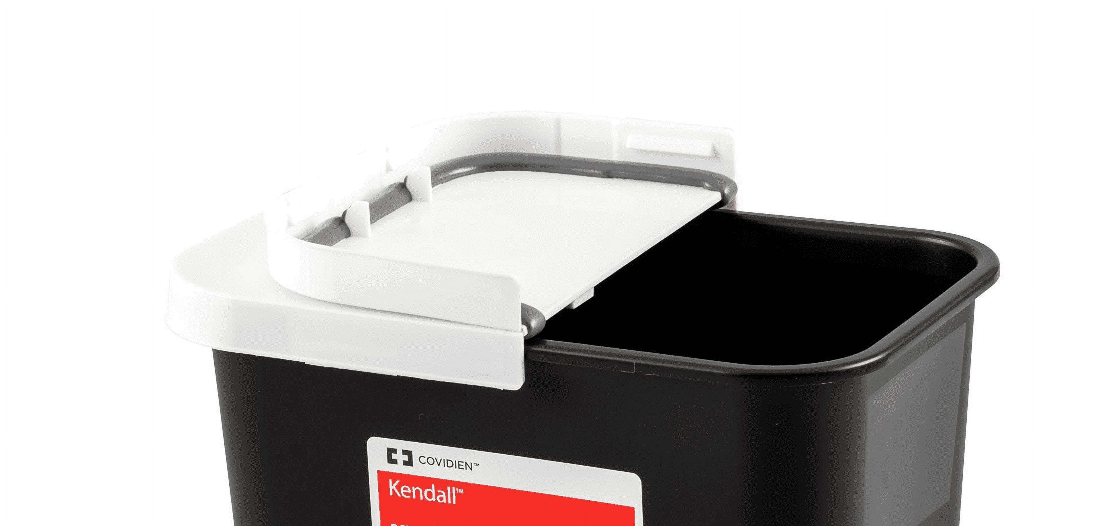 Kendall Sharpsafety Rcra Hazardous Waste Container, Hinged Lid