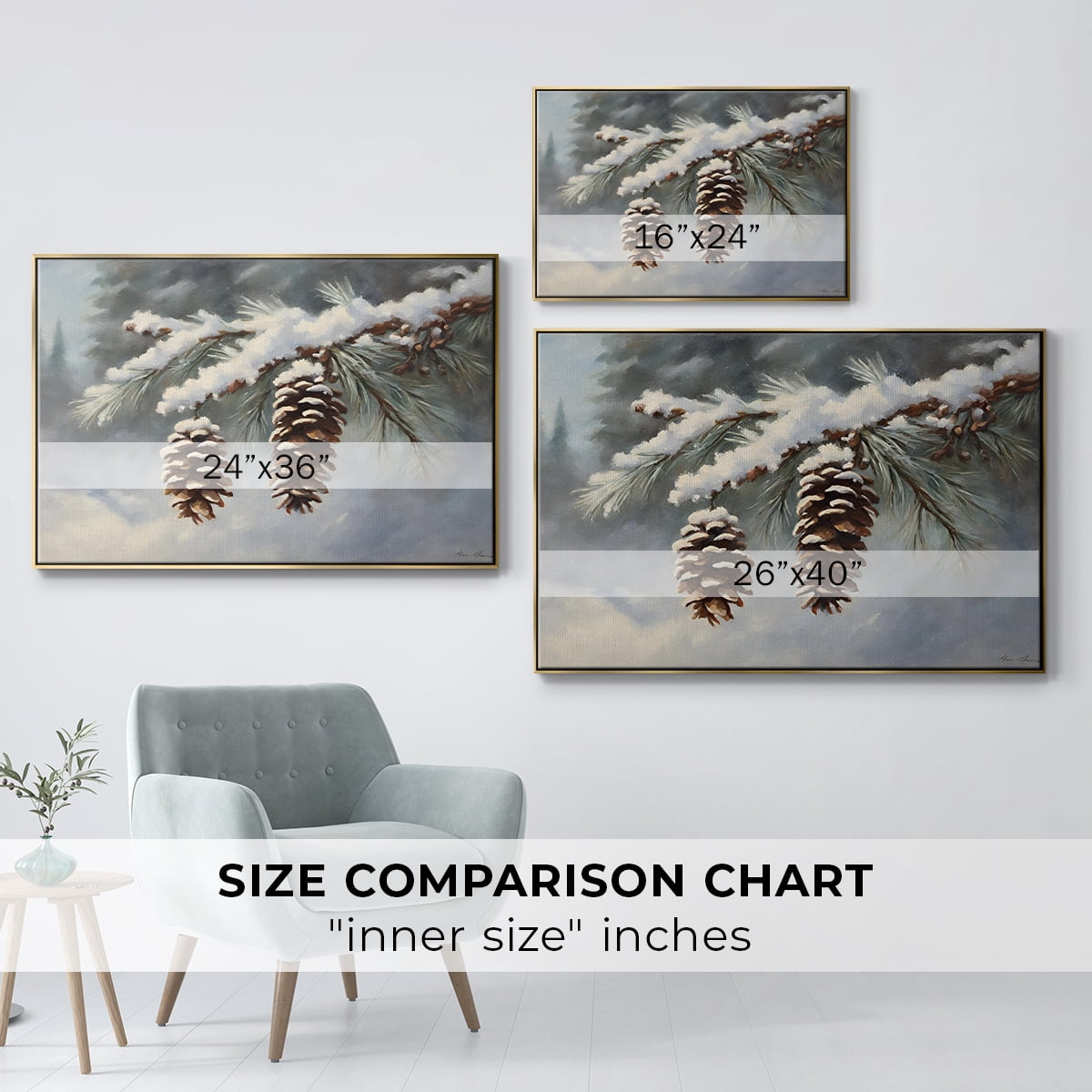 Vintage Landscape-CXCVIII By Wexford Home Framed in Gold Wood Gallery Wrapped Canvas 27 in. x 41 in.