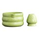 thumbnail image 2 of Cuenco de cerámica Matcha con boquilla | Glaseado de puntos de arena | Juego de té japonés para la ceremonia tradicional del té | Diseño elegante hecho a mano | Incluye tazón, cuchara batidora, 2 of 2
