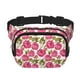 thumbnail image 1 of Fotbe Rose Flowers Cangurera Cuadrada con Estampado de Doble Capa, Bolsa de Cintura Ajustable Mini para Hombres y Mujeres, 1 of 9