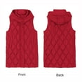 thumbnail image 4 of TrdSipl Long Puffer Vest for Women Sleeveless Hooded Puffer Jacket Lightweight Quilted Jackets Fall Warm Zipper Up Vest Outerwear, 4 of 6