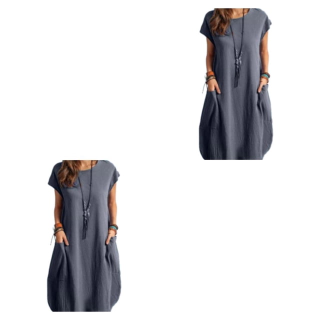 Sonducket Vestido de mujer Color sólido sin mangas suéter suelto reemplazo Casual verano transpirable vestidos de moda para niñas Type11 NO11