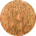 thumbnail image 1 of Ahgly Company Indoor Round Abstract Orange Modern Area Rugs, 6' Round, 1 of 4