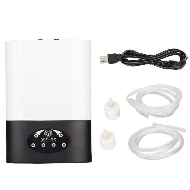 Aquarium Oxygen , AC DC Dual Charge ABS Fish Tank Oxygen Low Consumption For Fish Tank