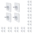 thumbnail image 2 of Advancent 4pcs Self-adhesive Hook Bathroom Kitchen Indoor Hanger Wall-mounted Accessory Transparent Storage Holders Clothes Heavy Duty Normal/6*6cm 10piezas, 2 of 6