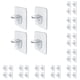 thumbnail image 1 of Bewildely 4pcs Self-adhesive Hook Bathroom Kitchen Indoor Storage Transparent Wall-mounted Clothes Holders Duty Heavy Hanger Accessory Normal/6*6cm 10Conjunto, 1 of 6