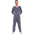 thumbnail image 2 of Men's Hooded Jumpsuit - Zip Up One Piece Pajamas by Ross Michaels (Grey, Small), 2 of 6