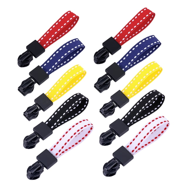 20Pcs Webbing Zipper Pullers Durable Zipper Heads Simple Zipper Siders Repairing Accessories for Clothes Bags