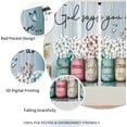 thumbnail image 5 of Teal Farmhouse Floral Curtains, Rustic Flower Window Curtains 42x45 Inch for Bedroom Living Room Decor, Country Wooden Barn Inspirational Window Drapes Treatment Draperies Fabric (2 Panels, 5 of 6