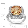 thumbnail image 5 of Auriga Fine Jewelry 925 Sterling Silver Champagne & Clear CZ Ring for Women Size- 7, 5 of 6