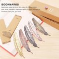 thumbnail image 2 of 27 Pieces Of Metal Bookmarks Feather Bookmarks Feather Bookmarks for Students, 2 of 5
